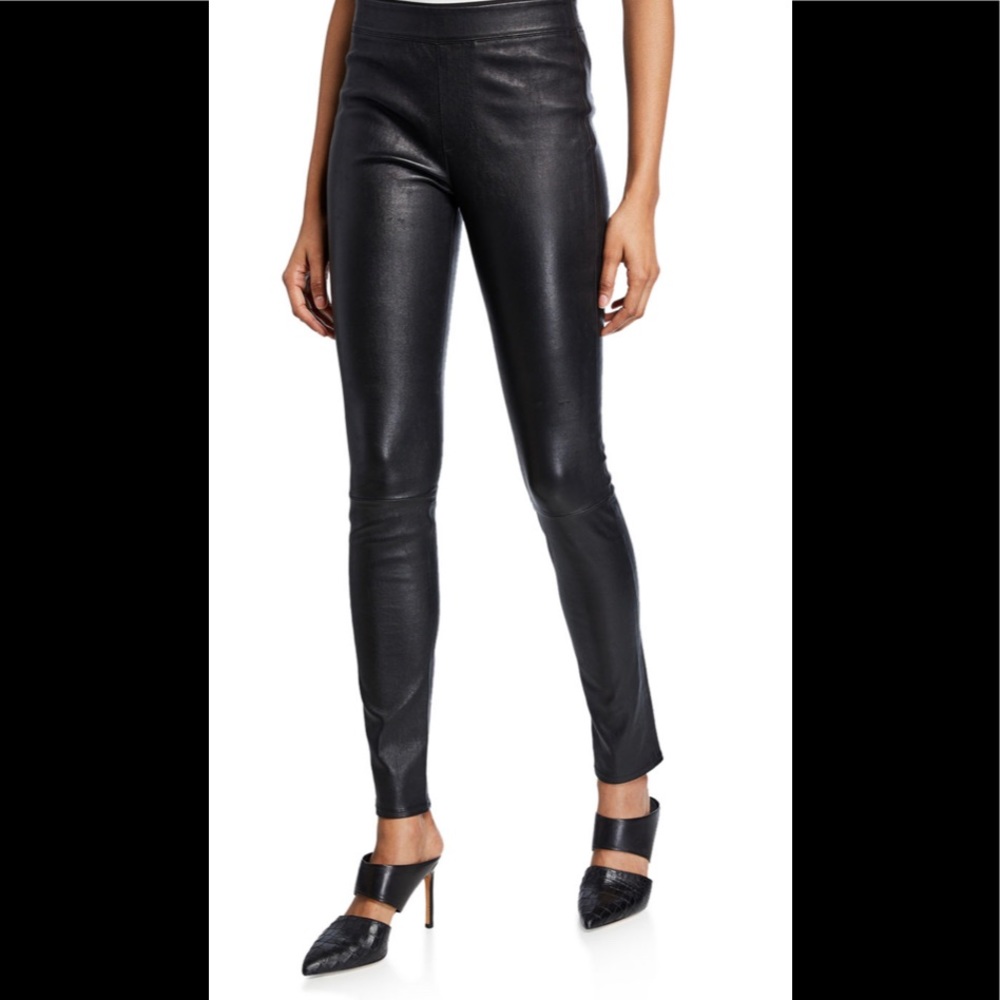Helmet Lang Black Leather leggings/pants size 4